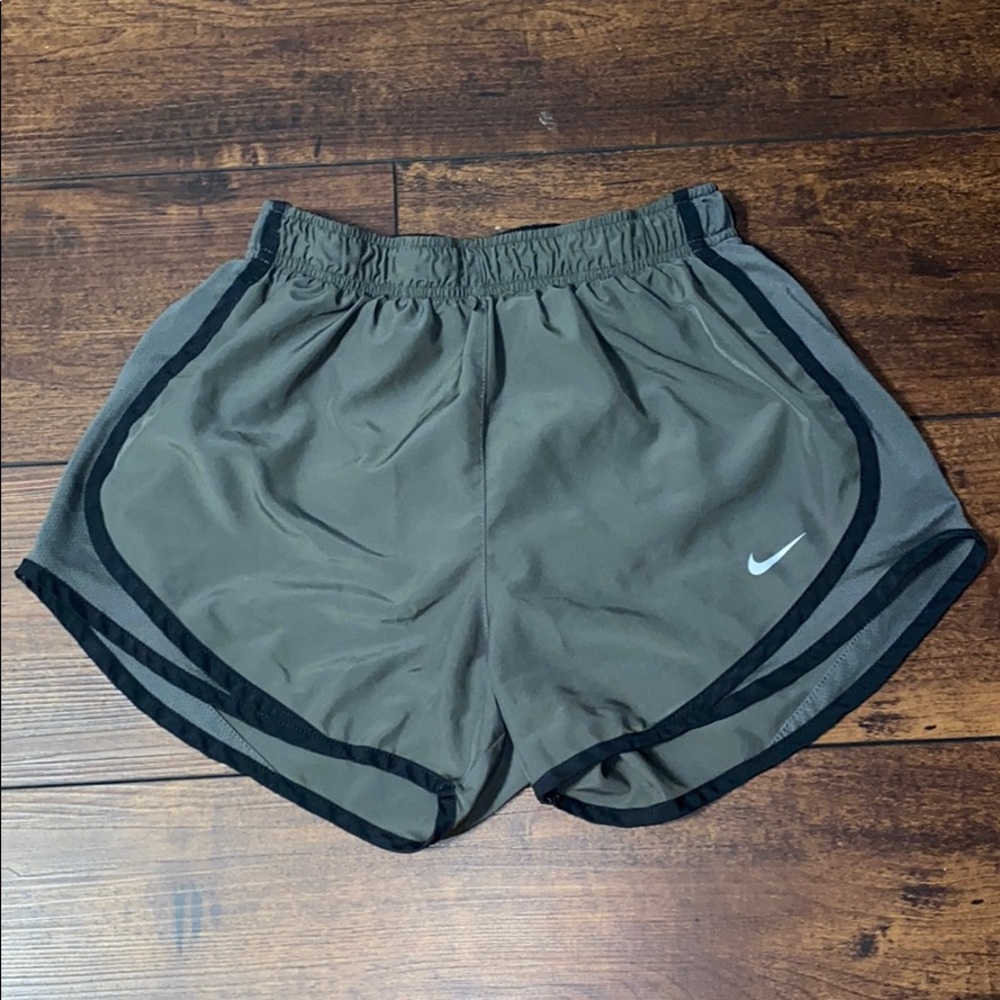 Grey and Black Nike Dri-Fit Shorts